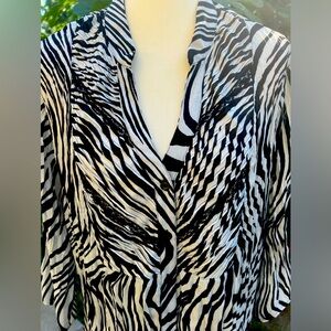 NY collection plus 3x Black Ivory blouse top